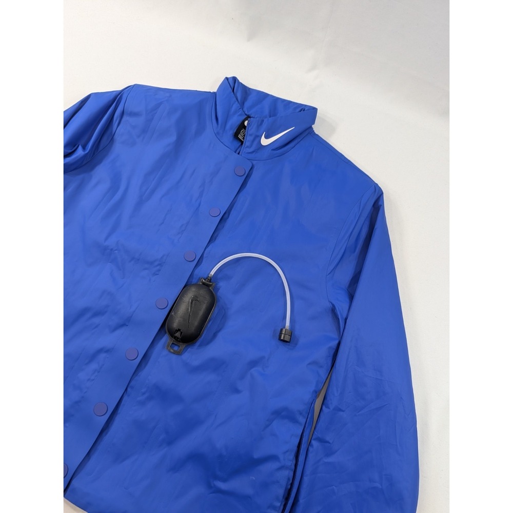 Nike Inflatable Air Max Running Jacket Womens Small Blue Snap and Zip CU5705-433